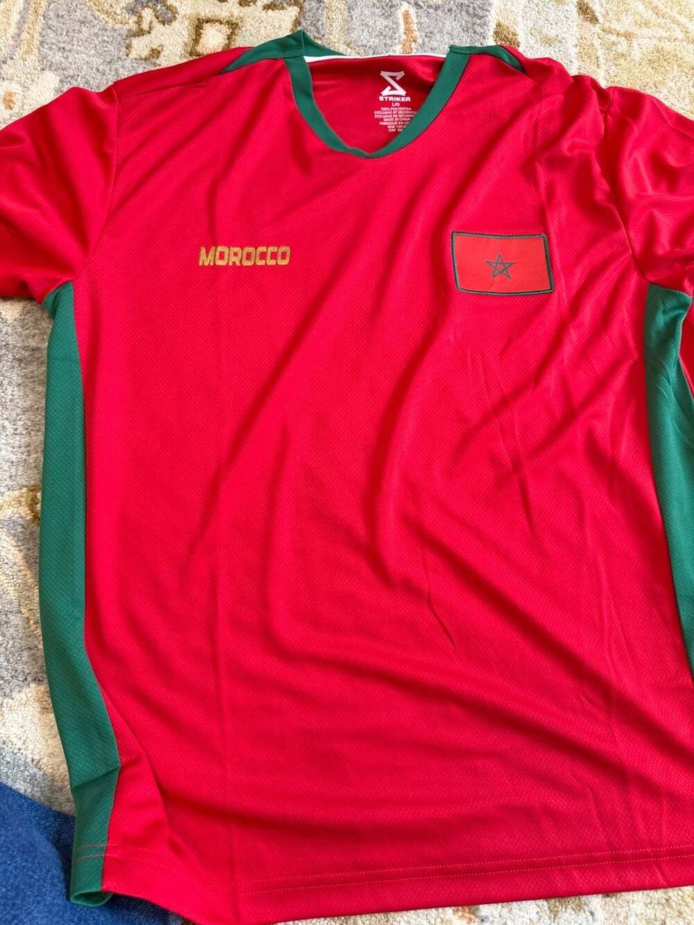 Striker Morocco National Team Soccer Jersey Size Large